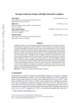 Scoring Coreference Chains with Split-Antecedent Anaphors