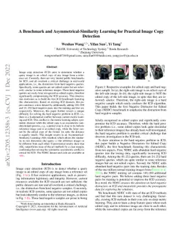 A Benchmark and Asymmetrical-Similarity Learning for Practical Image
  Copy Detection