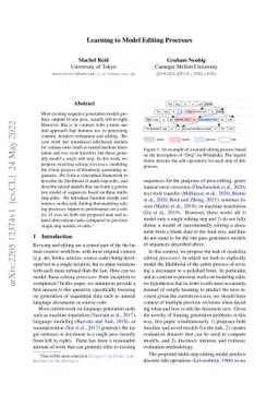 Learning to Model Editing Processes