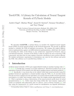 TorchNTK: A Library for Calculation of Neural Tangent Kernels of PyTorch
  Models