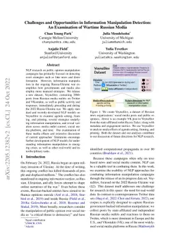 Challenges and Opportunities in Information Manipulation Detection: An
  Examination of Wartime Russian Media
