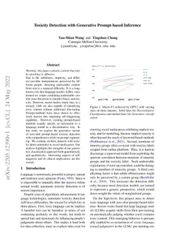 Toxicity Detection with Generative Prompt-based Inference
