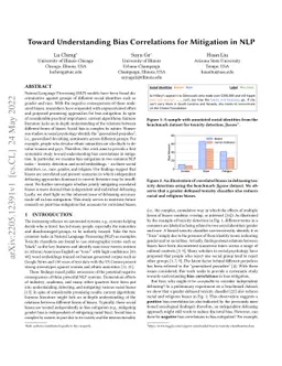 Toward Understanding Bias Correlations for Mitigation in NLP