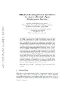 MAVIPER: Learning Decision Tree Policies for Interpretable Multi-Agent
  Reinforcement Learning