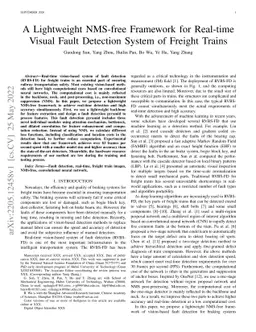 A Lightweight NMS-free Framework for Real-time Visual Fault Detection
  System of Freight Trains