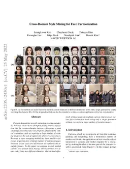 Cross-Domain Style Mixing for Face Cartoonization