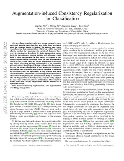 Augmentation-induced Consistency Regularization for Classification