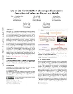 End-to-End Multimodal Fact-Checking and Explanation Generation: A
  Challenging Dataset and Models