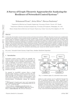 A Survey of Graph-Theoretic Approaches for Analyzing the Resilience of
  Networked Control Systems