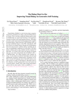 The Dialog Must Go On: Improving Visual Dialog via Generative
  Self-Training