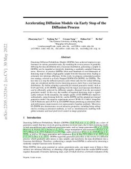 Accelerating Diffusion Models via Early Stop of the Diffusion Process