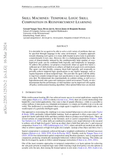 Skill Machines: Temporal Logic Skill Composition in Reinforcement
  Learning