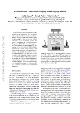 Gradient-Based Constrained Sampling from Language Models
