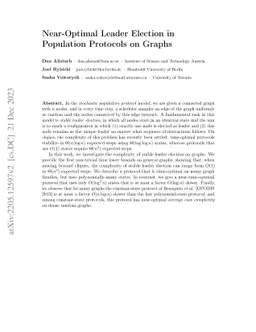 Near-Optimal Leader Election in Population Protocols on Graphs
