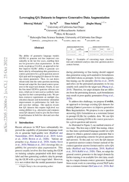 Leveraging QA Datasets to Improve Generative Data Augmentation