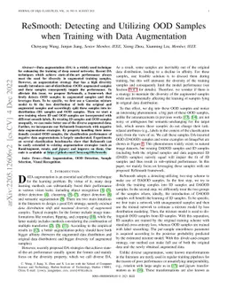 ReSmooth: Detecting and Utilizing OOD Samples when Training with Data
  Augmentation