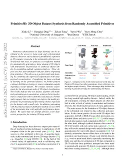 Primitive3D: 3D Object Dataset Synthesis from Randomly Assembled
  Primitives