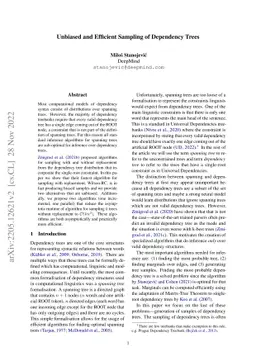 Unbiased and Efficient Sampling of Dependency Trees