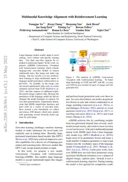 Multimodal Knowledge Alignment with Reinforcement Learning