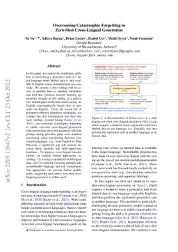 Overcoming Catastrophic Forgetting in Zero-Shot Cross-Lingual Generation