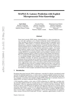MAPLE-X: Latency Prediction with Explicit Microprocessor Prior Knowledge