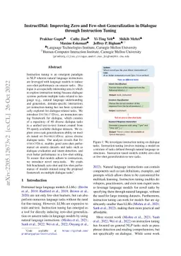 InstructDial: Improving Zero and Few-shot Generalization in Dialogue
  through Instruction Tuning