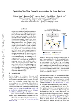 Optimizing Test-Time Query Representations for Dense Retrieval