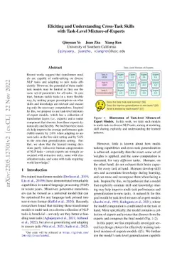 Eliciting and Understanding Cross-Task Skills with Task-Level
  Mixture-of-Experts