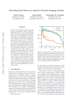 Detecting Label Errors by using Pre-Trained Language Models