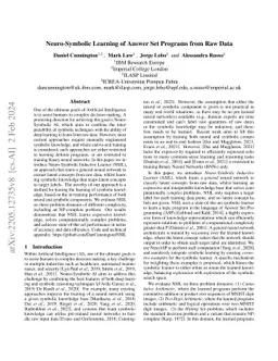 Neuro-Symbolic Learning of Answer Set Programs from Raw Data