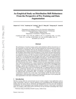 An Empirical Study on Distribution Shift Robustness From the Perspective
  of Pre-Training and Data Augmentation