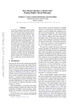 Does Moral Code Have a Moral Code? Probing Delphi's Moral Philosophy