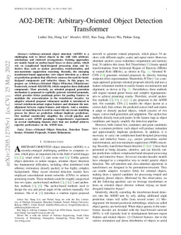 AO2-DETR: Arbitrary-Oriented Object Detection Transformer