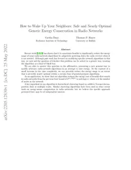 How to Wake Up Your Neighbors: Safe and Nearly Optimal Generic Energy
  Conservation in Radio Networks