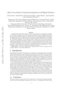 SoK: Cross-border Criminal Investigations and Digital Evidence