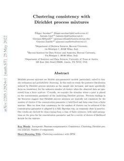 Clustering consistency with Dirichlet process mixtures