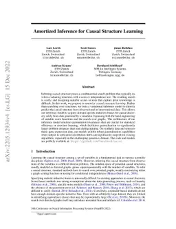 Amortized Inference for Causal Structure Learning