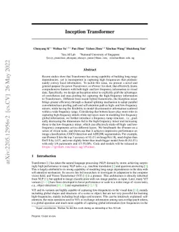 Inception Transformer