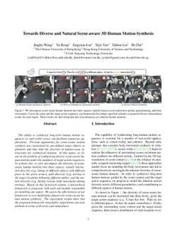 Towards Diverse and Natural Scene-aware 3D Human Motion Synthesis