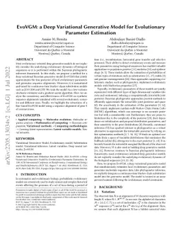 EvoVGM: a Deep Variational Generative Model for Evolutionary Parameter
  Estimation