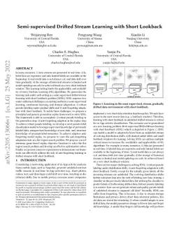 Semi-supervised Drifted Stream Learning with Short Lookback