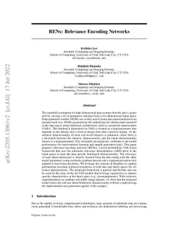 RENs: Relevance Encoding Networks
