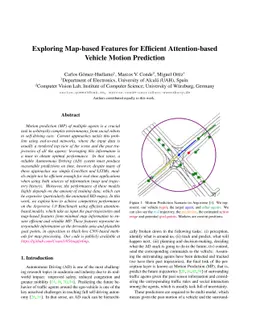 Exploring Map-based Features for Efficient Attention-based Vehicle
  Motion Prediction