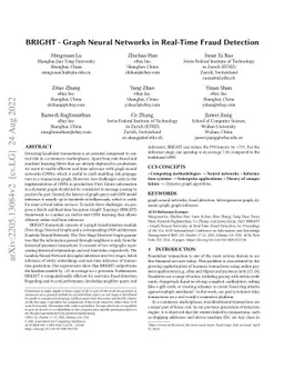 BRIGHT -- Graph Neural Networks in Real-Time Fraud Detection
