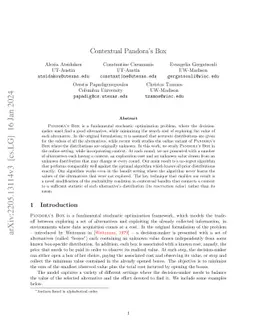 Contextual Pandora's Box