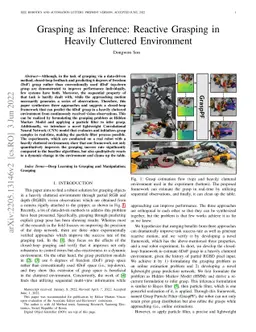Grasping as Inference: Reactive Grasping in Heavily Cluttered
  Environment