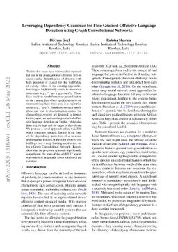 Leveraging Dependency Grammar for Fine-Grained Offensive Language
  Detection using Graph Convolutional Networks