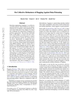 On Collective Robustness of Bagging Against Data Poisoning