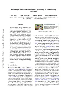 Revisiting Generative Commonsense Reasoning: A Pre-Ordering Approach