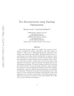 Tree Reconstruction using Topology Optimisation